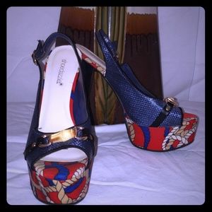 Shoedazzle women sling back heels